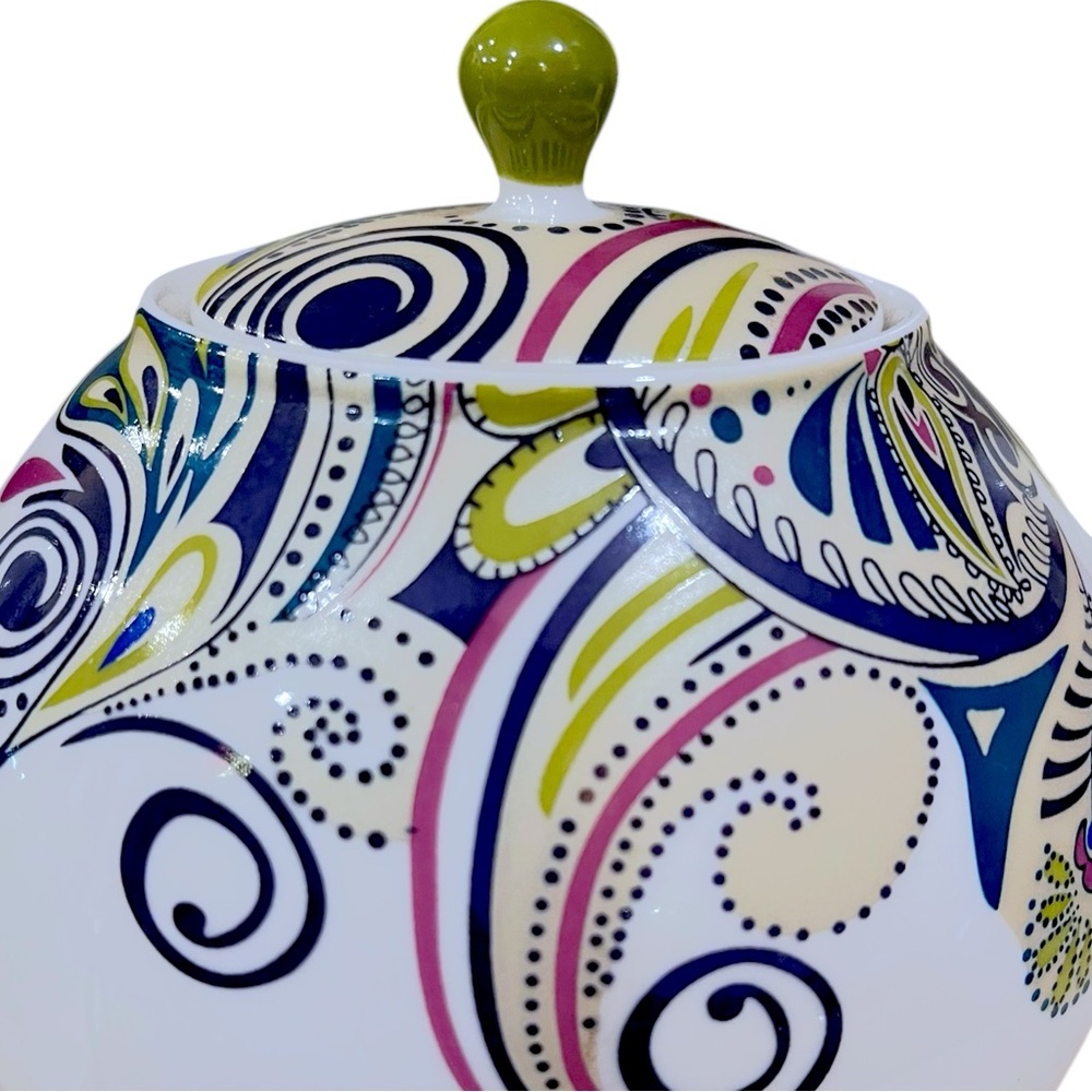 Colorful Denby Monsoon Cosmic Fine China England Teapot ~ A Rare Vintage Gem - Picture 16 of 16